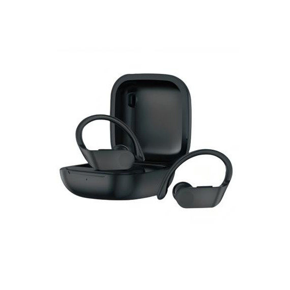 DAEWOO Auricular Bluetooth Con Caja Cargadora Deportivo Con Soporte Oreja DW2012 Negro