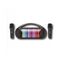 SAMI Altavoz BLUETOOTH Karaoke C/2 Microfonos Viva RS-990,RGB,USB,MICRO Usb,efecto SONIDO,20W,3600MH