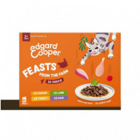 Edgard&cooper Gato Adulto Festines de la Granja en Salsa Pou  EDGARD & COOPER