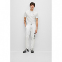 HUGO Polo de piqué de algodón Blanco 50466182-120