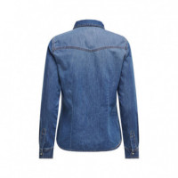 ONLY Camisa Vaquera 15315185-MEDIUM Blue Denim