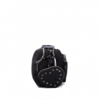 XTI Bolso Bandolera con Cierre de Cremallera 184651-NEGRO