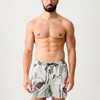 Bañador tipo shorts de secado rápido con estampado