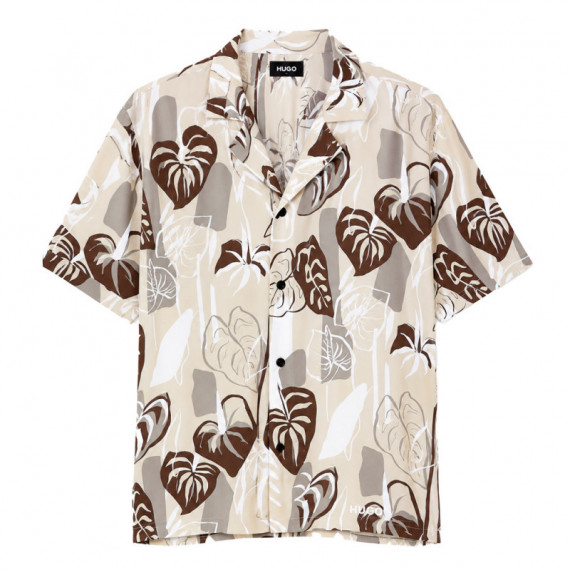 Camisa relaxed fit con estampado de flores