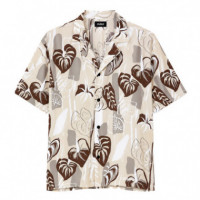 Camisa relaxed fit con estampado de flores