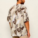 Camisa relaxed fit con estampado de flores