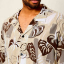 Camisa relaxed fit con estampado de flores