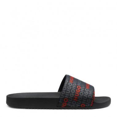 Chanclas con estampado de logos repetidos