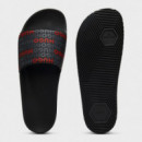 Chanclas con estampado de logos repetidos