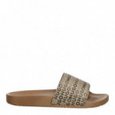 Chanclas con estampado de logos repetidos