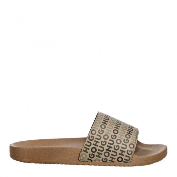Chanclas con estampado de logos repetidos