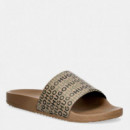 Chanclas con estampado de logos repetidos