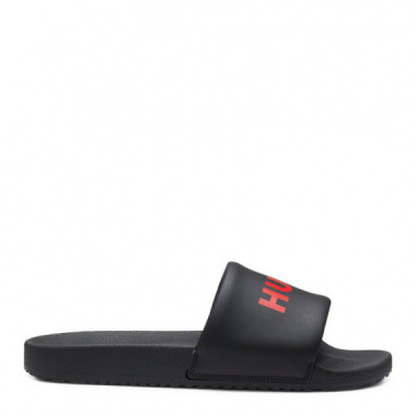 Chanclas con tira acolchada y logo en contraste