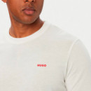 Camiseta de punto de algodón con logo estampado