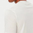 Camiseta de punto de algodón con logo estampado