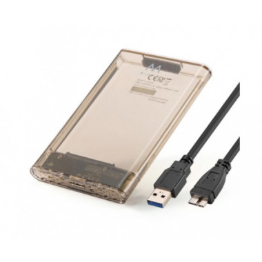 Caja Externa Transparente para Disco Duro 2.5" SATA / SSD USB-A 3.2 Ewent EW7069
