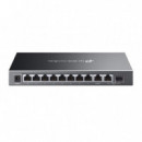 Switch TP-Link Gigabit de 10 Puertos (8 PoE+) con 1xSFP Semigestionable ES210GMP