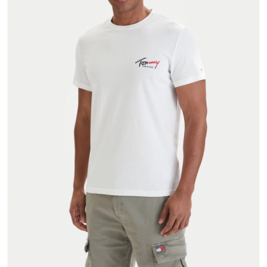 Camiseta Tommy Jeans chest blanco crema