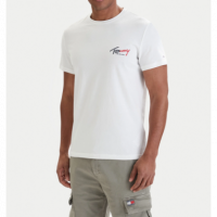 Camiseta Tommy Jeans chest blanco crema