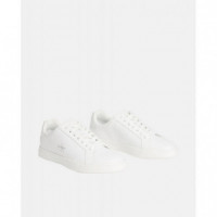 Low Prof Cupsole Lth Triple Bright White  CALVIN KLEIN