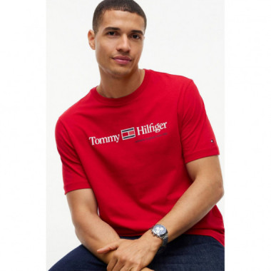 BRAND LOVE RWB GRAPHIC TEE MEDIUM RED