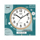 SAMI Reloj de Pared Analogico RSP-11638 Madera Pino Silencioso
