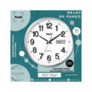 SAMI Reloj de Pared Analogico RSP-11641 Aluminio Silencioso Con Calendario