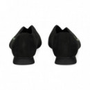 Bailarina Onda Flor Piel Negro  CAMPER