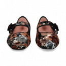 Mercedita Lentejuelas Flores Negro  PRETTY BALLERINAS