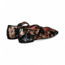 Mercedita Lentejuelas Flores Negro  PRETTY BALLERINAS
