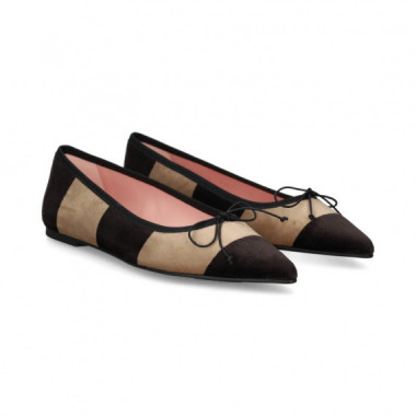Bailarina  Nobuck Bicolor Marron  PRETTY BALLERINAS