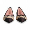 Bailarina  Nobuck Bicolor Marron  PRETTY BALLERINAS