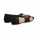 Bailarina  Nobuck Bicolor Marron  PRETTY BALLERINAS