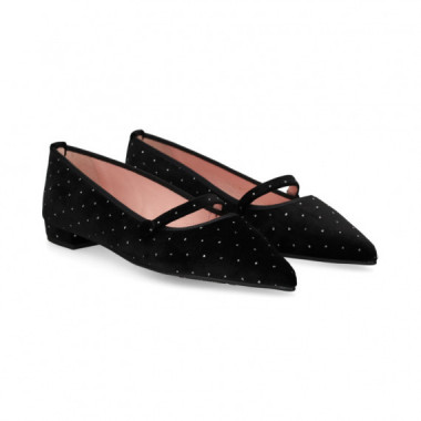 Mercedita Tercipelo Stras Negro  PRETTY BALLERINAS