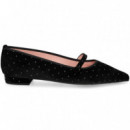 Mercedita Tercipelo Stras Negro  PRETTY BALLERINAS