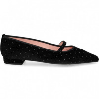 Mercedita Tercipelo Stras Negro  PRETTY BALLERINAS
