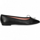 Bailarina Punta Piel Negro  PRETTY BALLERINAS