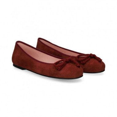 Bailarina Lazo Nobuck Burdeos  PRETTY BALLERINAS