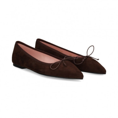 Bailarina Punta Nobuck Marron  PRETTY BALLERINAS