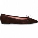 Bailarina Punta Nobuck Marron  PRETTY BALLERINAS