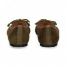 Bailarina Lazo Nobuck Kaki  PRETTY BALLERINAS