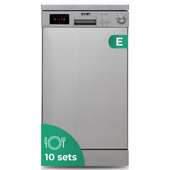 SVAN SJ104501EDX Lavavajillas 45CM 10 Sets 2 Bandejas Inox