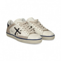 Deportivo Talon Azul Piel Blanco  PREMIATA