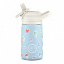 Botella Térmica Infantil Con Boquilla 350 Ml. Rainbow Clouds Cool Bottles