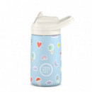 Botella Térmica Infantil Con Boquilla 350 Ml. Rainbow Clouds Cool Bottles