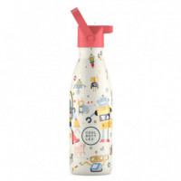 Botella Térmica Infantil 350 Ml. Messy Robots Cool Bottles