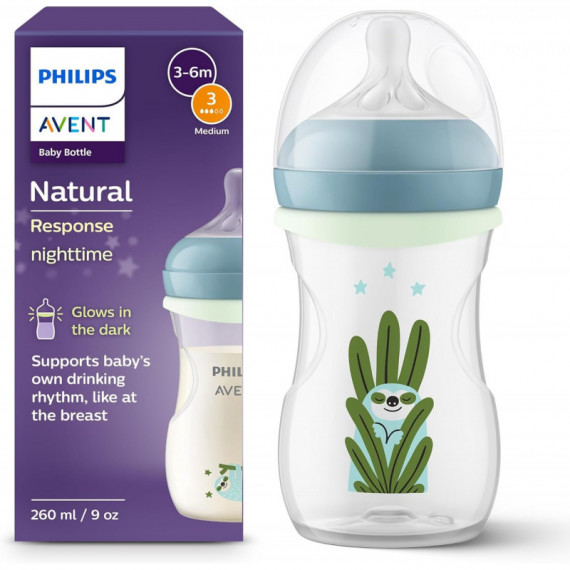 Biberón 260 Ml. T3 Natural Response Nighttime Philips Avent