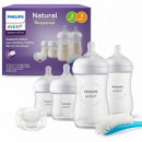 Set De 4 Biberones Recién Nacido + Chupete Ultra Soft Y Cepillo Philips Avent