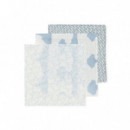 Pack de 3 Muselinas 38X38 Cm. Estampadas TOUS BABY