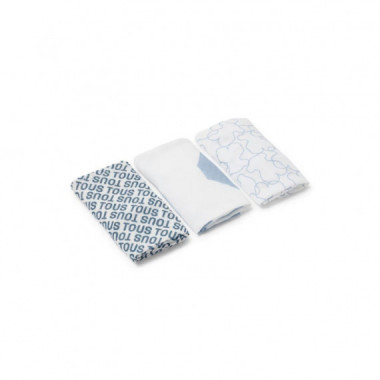 Pack de 3 Muselinas 38X38 Cm. Estampadas TOUS BABY